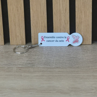 Jeton de caddie "Octobre Rose" personnalisable